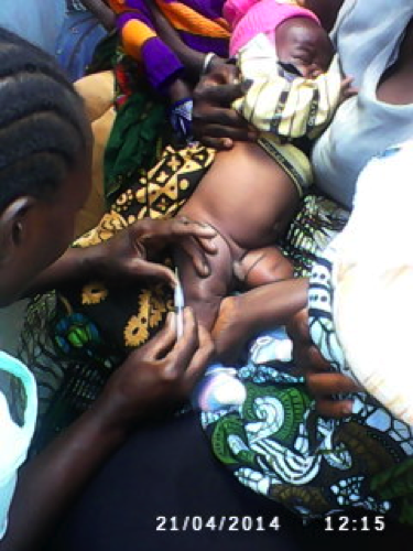 Photo: Martha giving immunizations