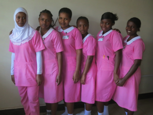 Selected students at KCMC Nursing School in Moshi